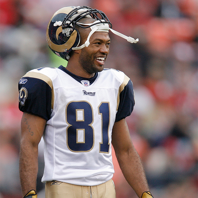 Torry Holt wears jersey #81 for the St. Louis Rams NFL Football Team